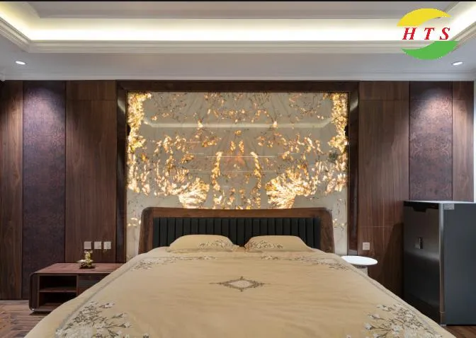 tranh đá onyx phòng ngủ